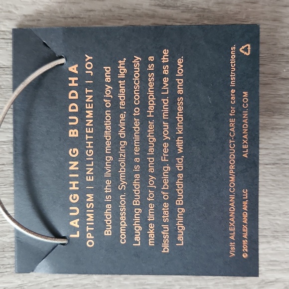 NWT Alex & Ani Laughing Buddha Bracelet. Silver Tone. - Picture 6 of 6